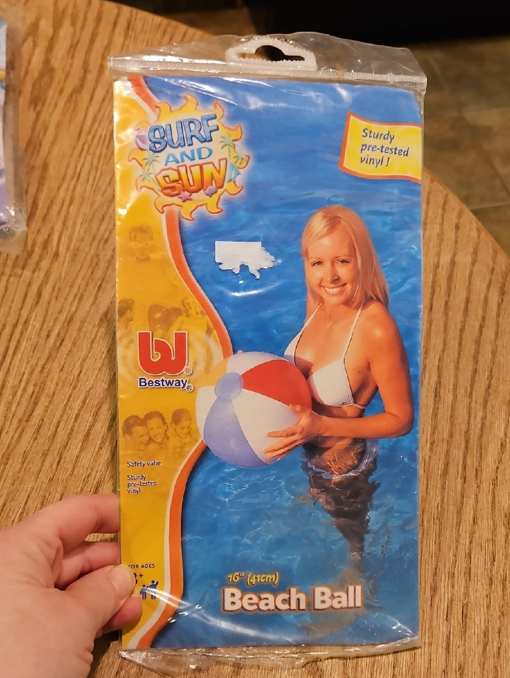 Bestway Surf and Sun Red, White & Blue Beach Ball 16" (41 cm)